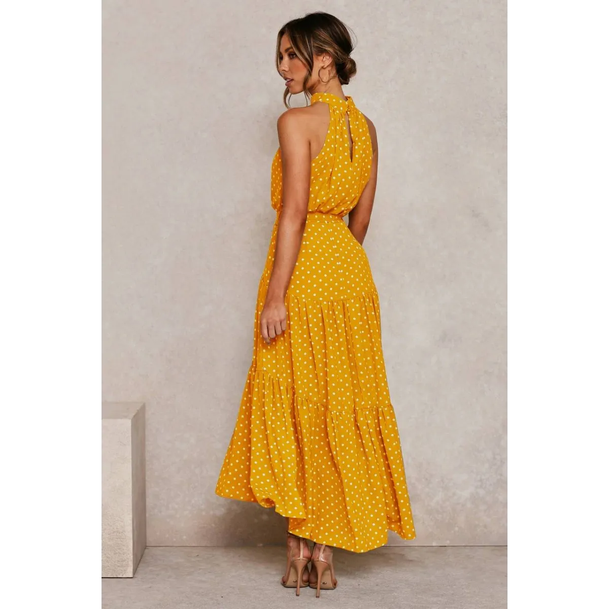 Polka Dot Halter Dress