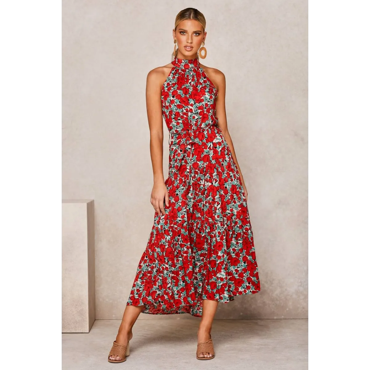 Polka Dot Halter Dress