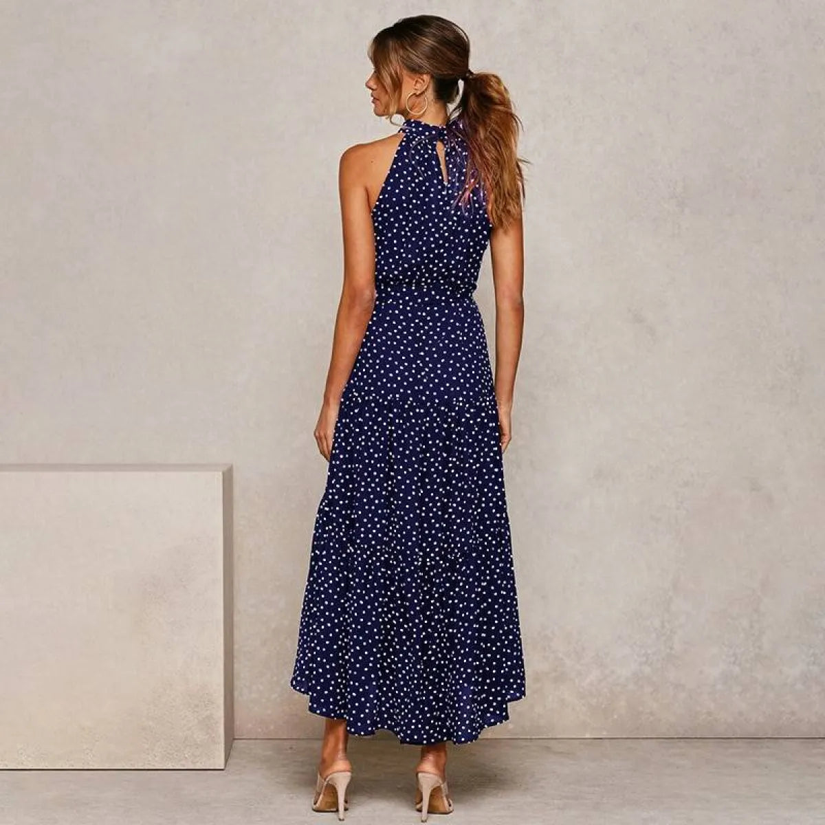 Polka Dot Halter Dress