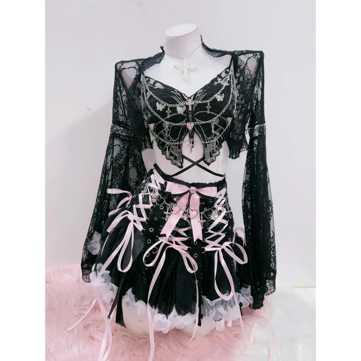 Punk Cross Tank: Alternative Fashion