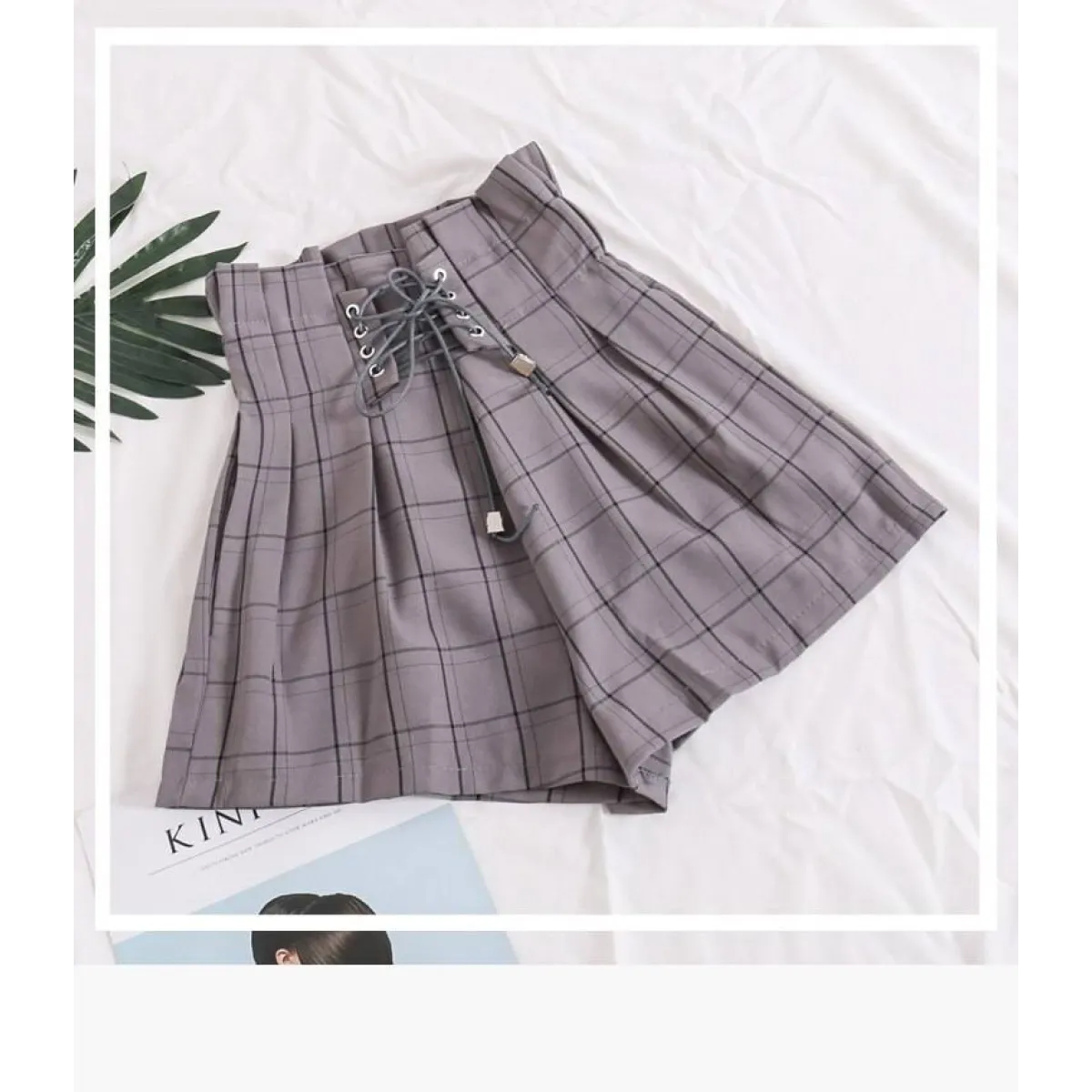 Ribbon Tie High Waist Shorts