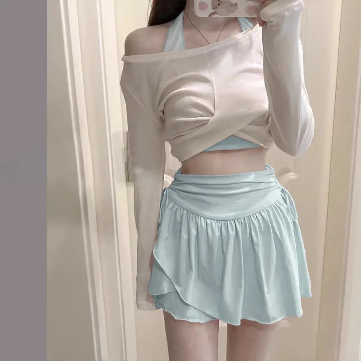 Ruffle Mini Skirt Bikini Set – Korean Sweet 3-Piece Swimsuit