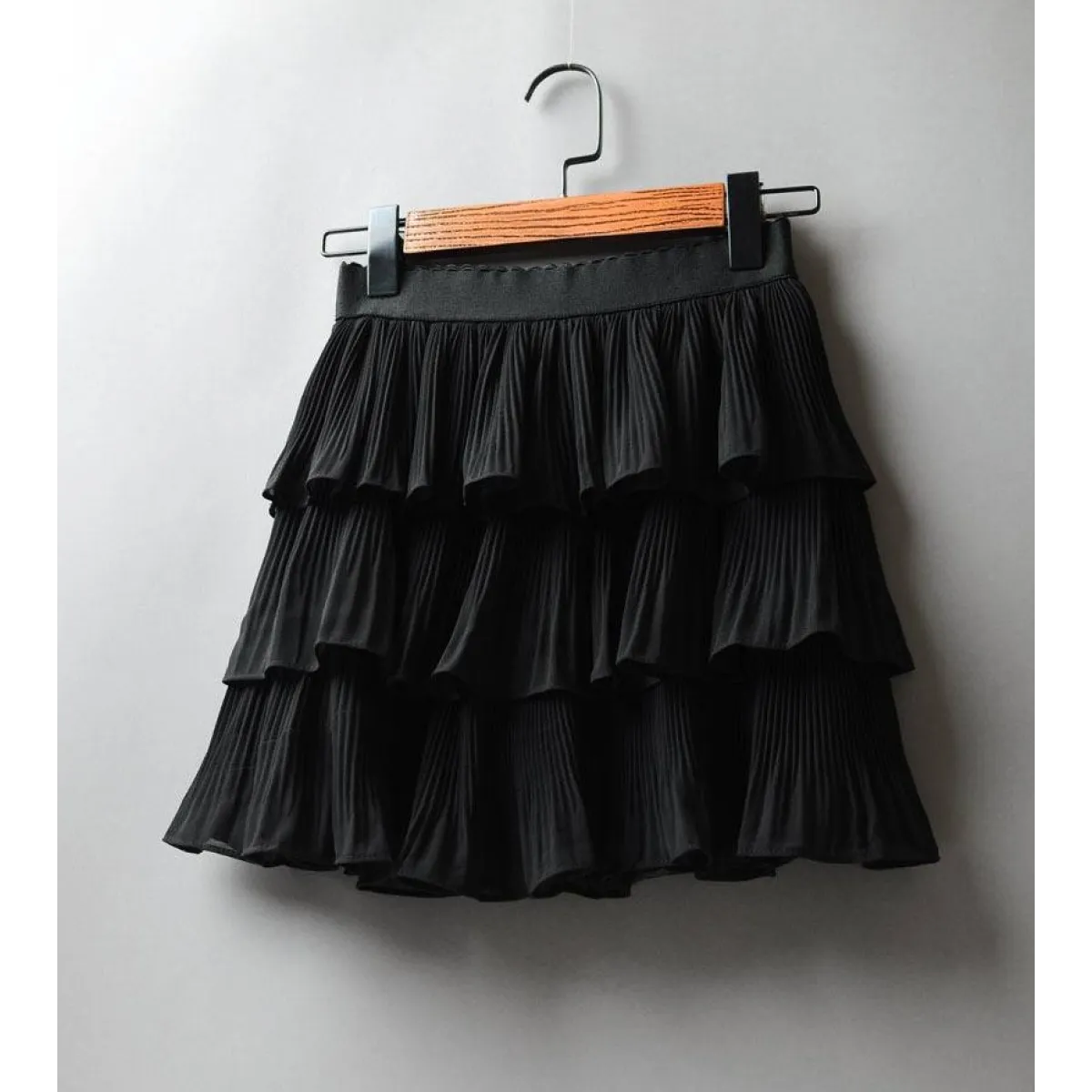 Boho Ruffle Mini Skirt With Elastic Waist