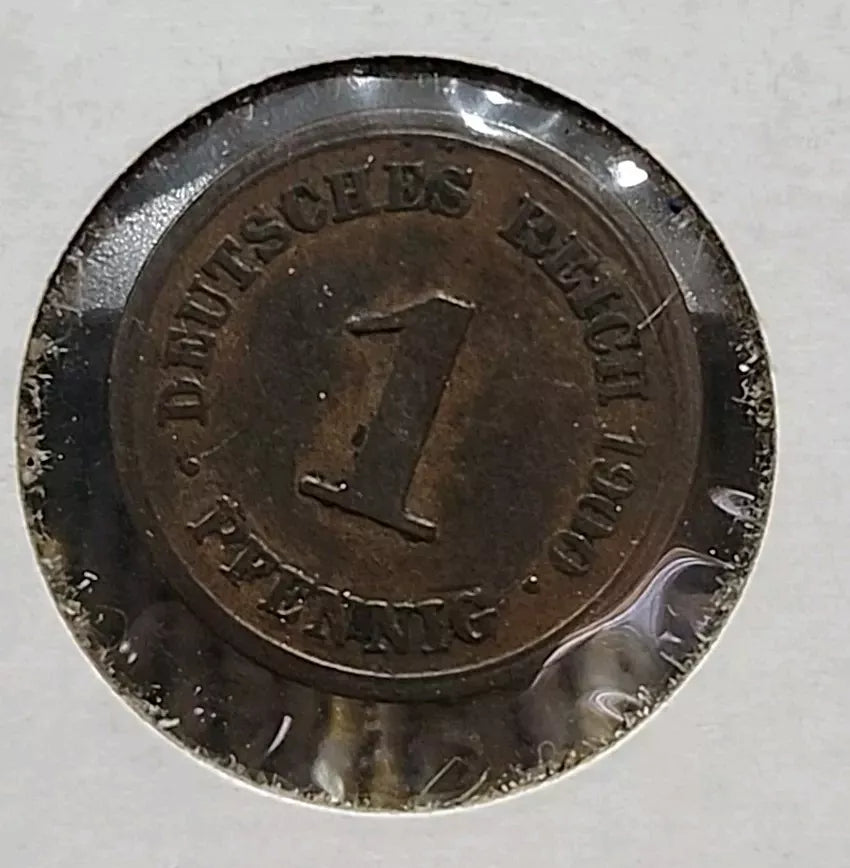 1900 F German Empire 1 Pfennig Extremely Fine