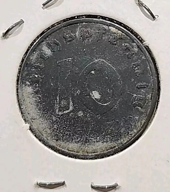 1944 A Nazi Germany 10 Pfennig