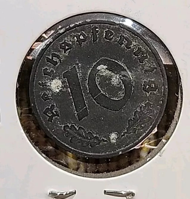 1943 F Nazi Germany 10 Pfennig Very Fine