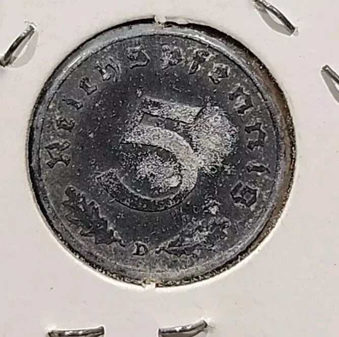 1941 D Nazi Germany 5 Pfennig