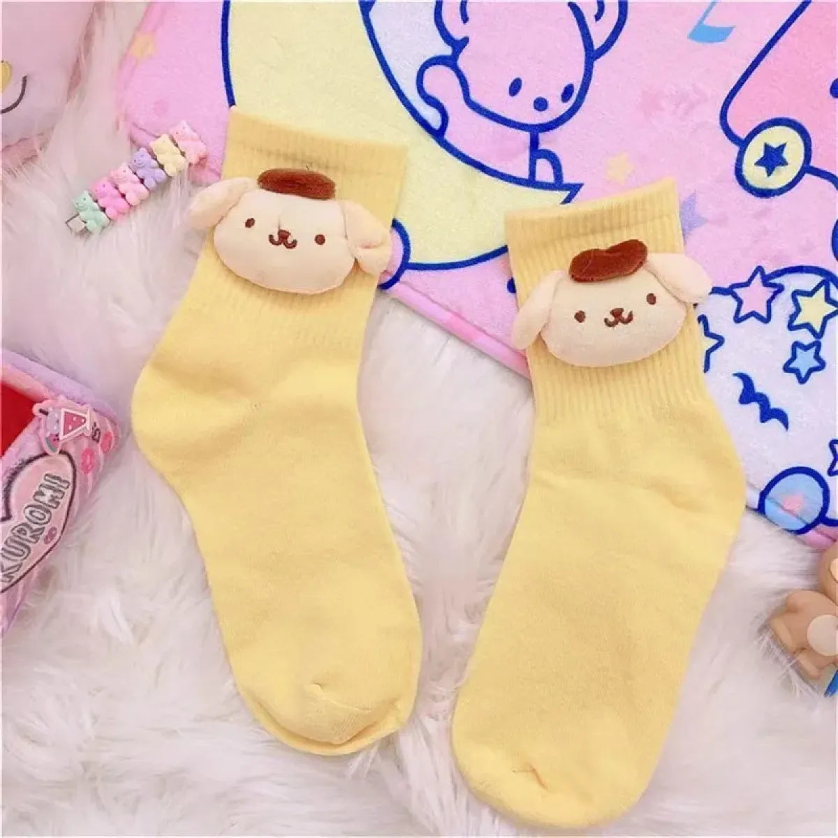 Sanrio Kuromi Doll Socks - Kawaii Anime Fashion