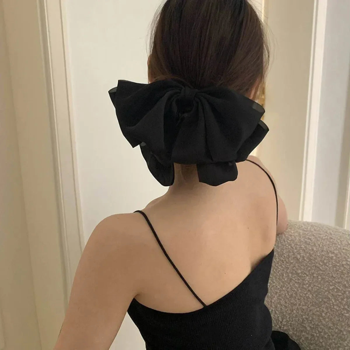 Satin Bow Ribbon Hair Clip