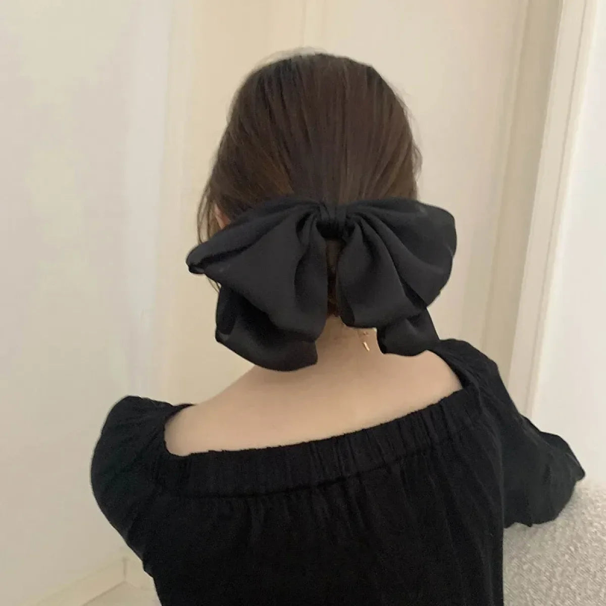 Satin Bow Ribbon Hair Clip