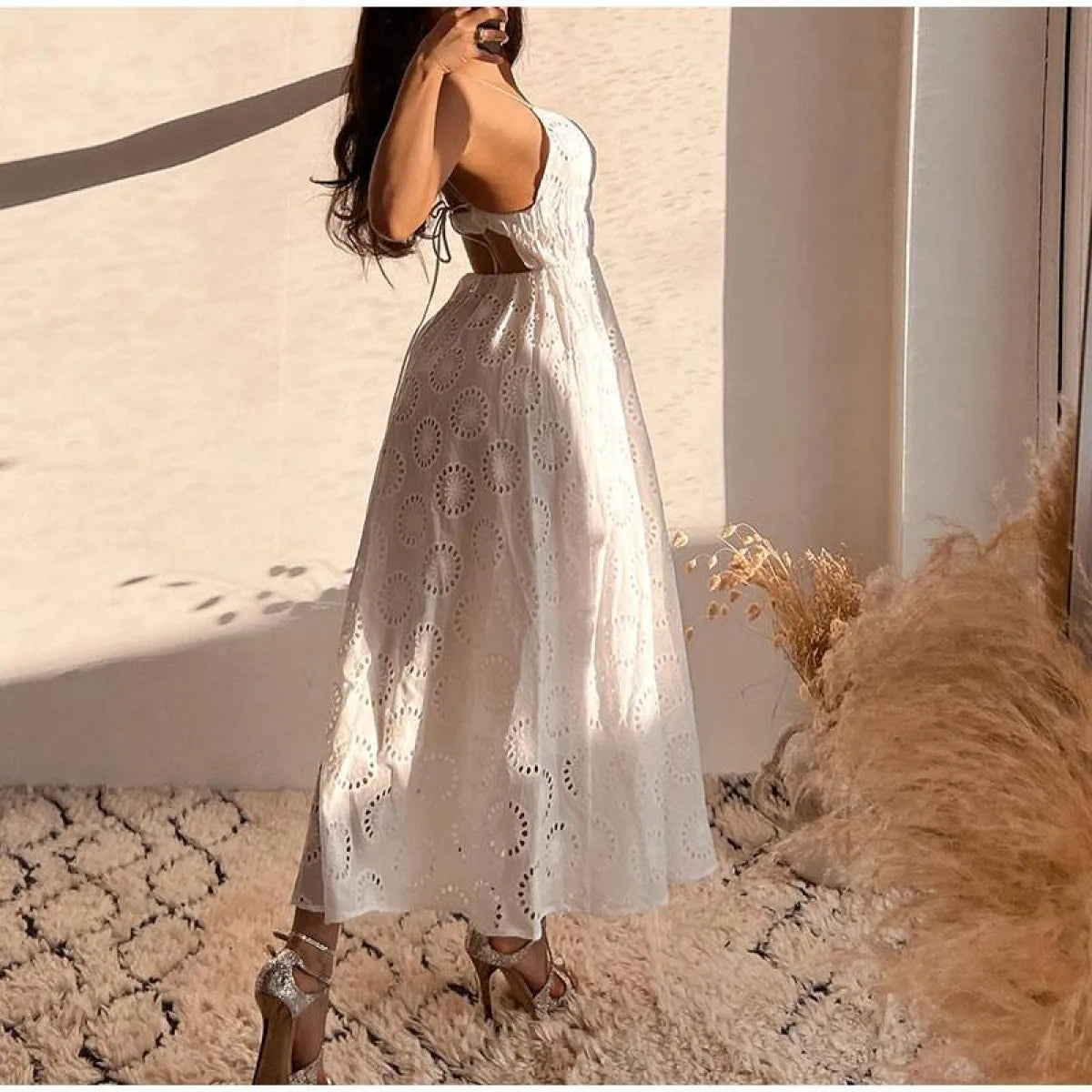 Sexy Backless Lace Dress