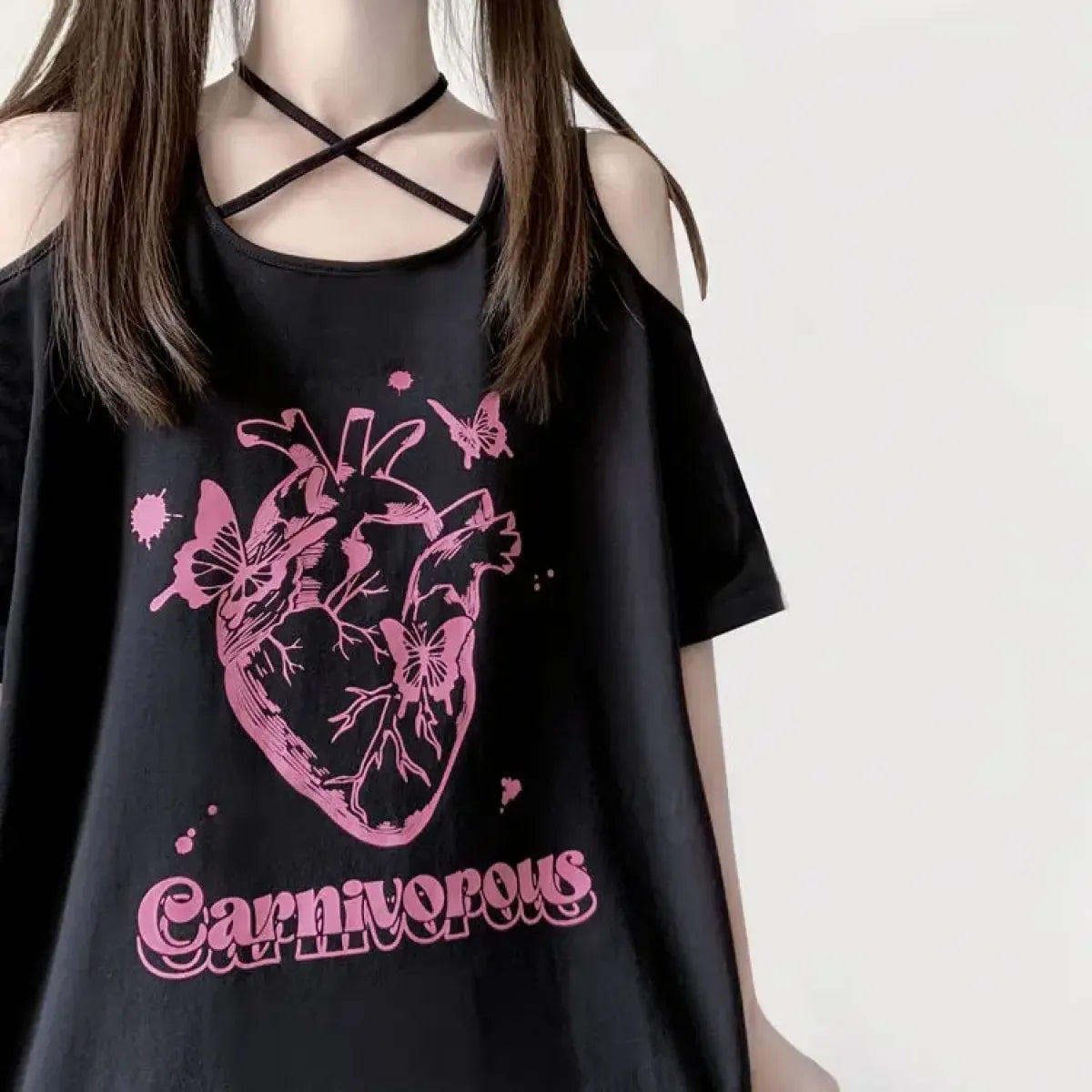 Off Shoulder Bow T-Shirt