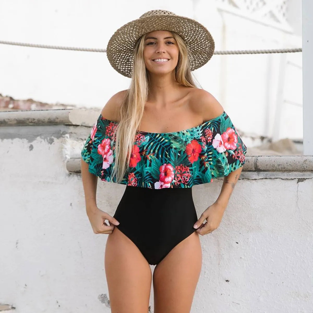 Sexy Off The Shoulder Swimsuit