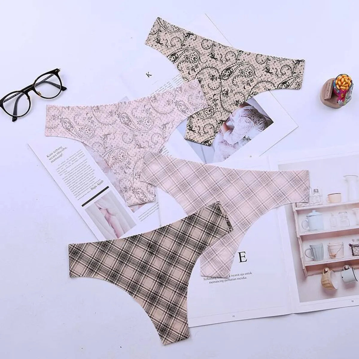 Silk Sexy Thongs for Women