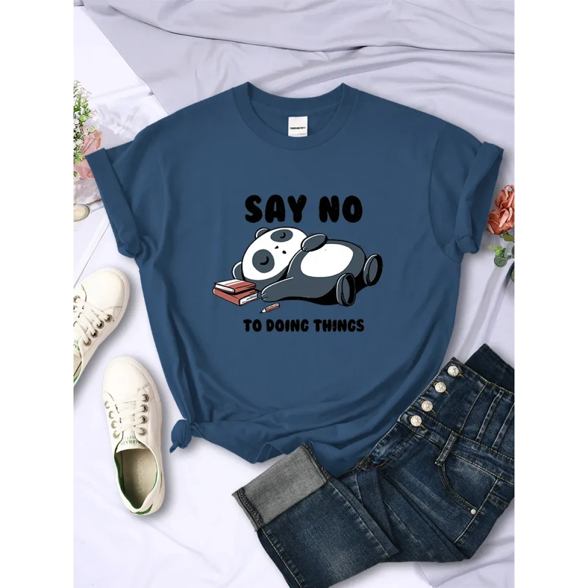 "Say No To Doing Thing" Sleeping Panda T-Shirts
