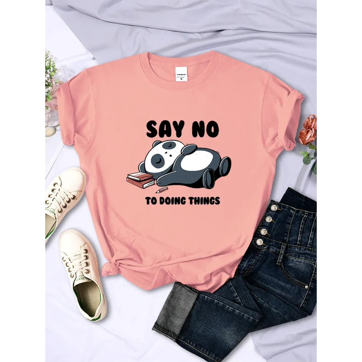 "Say No To Doing Thing" Sleeping Panda T-Shirts