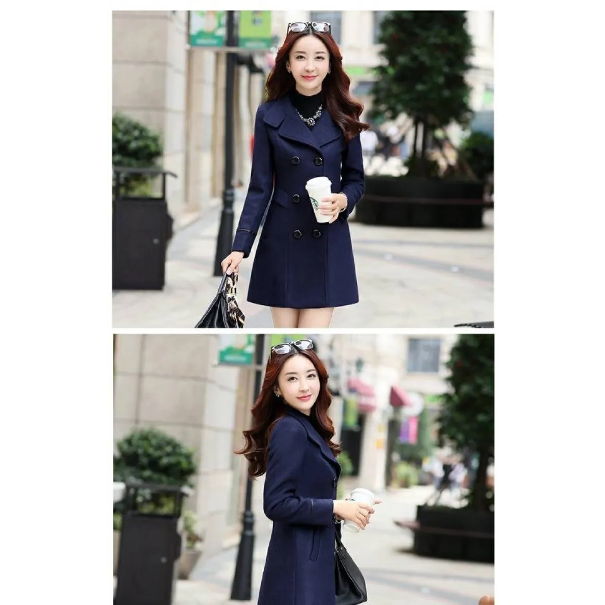 Korean Slim Wool Coats