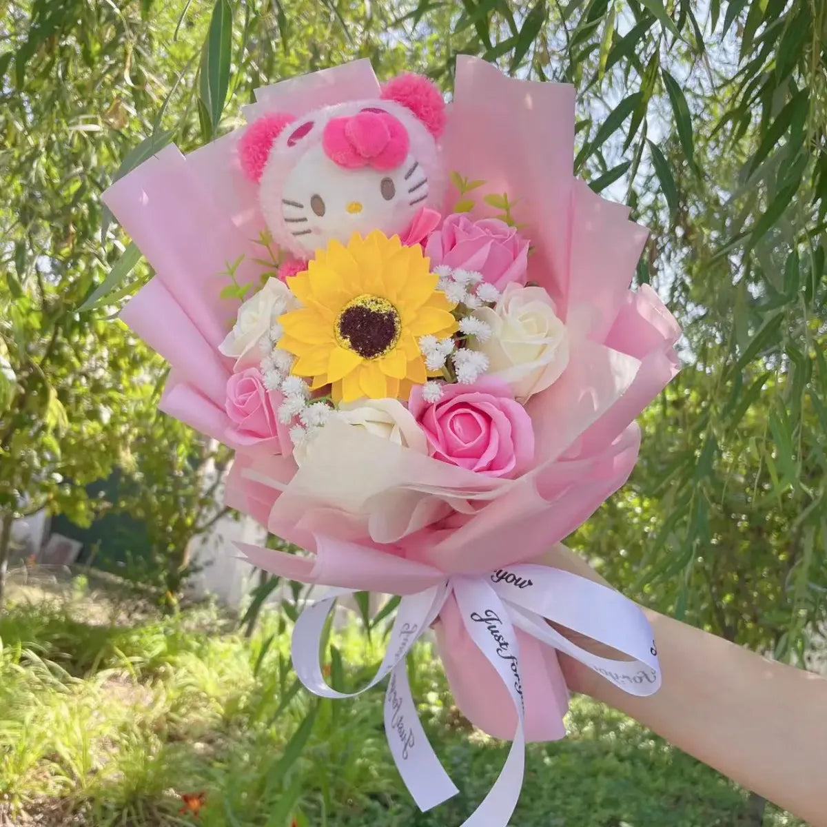 Hello Kitty Plush & Flower Bouquet – Valentine Gift