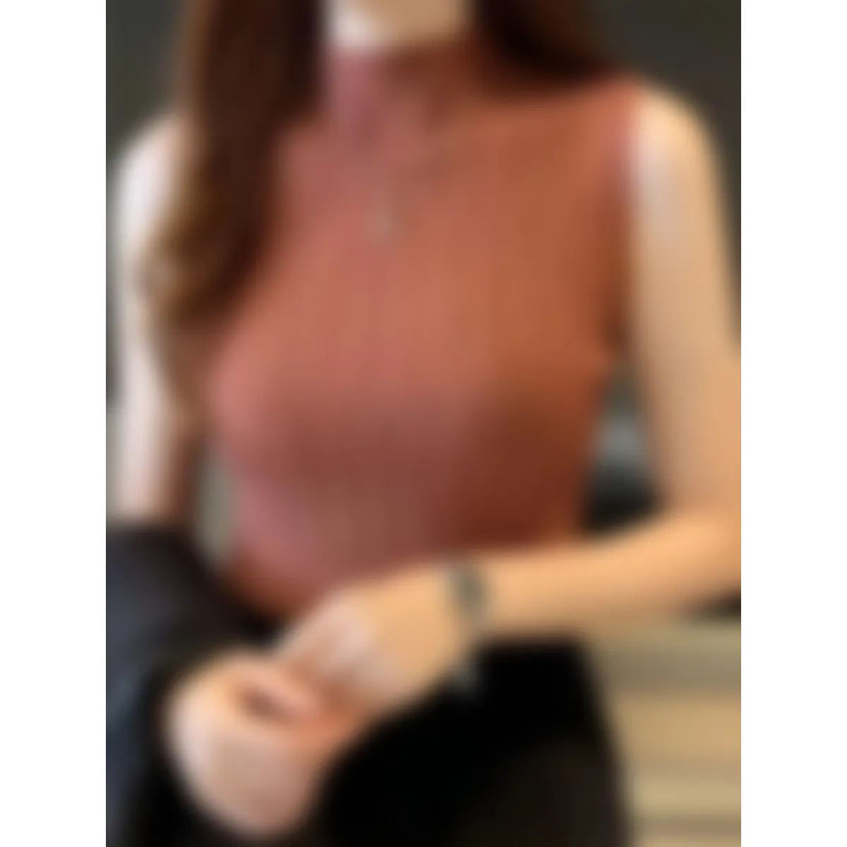 Solid Knitted Vest Tank Tops