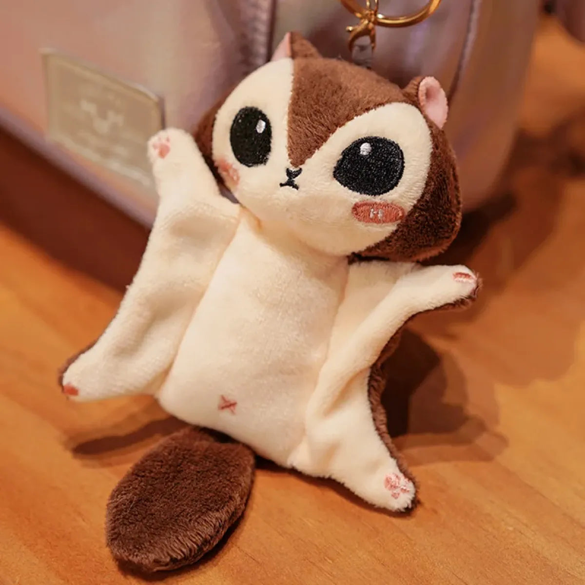Kawaii Squirrel Plush Keychain