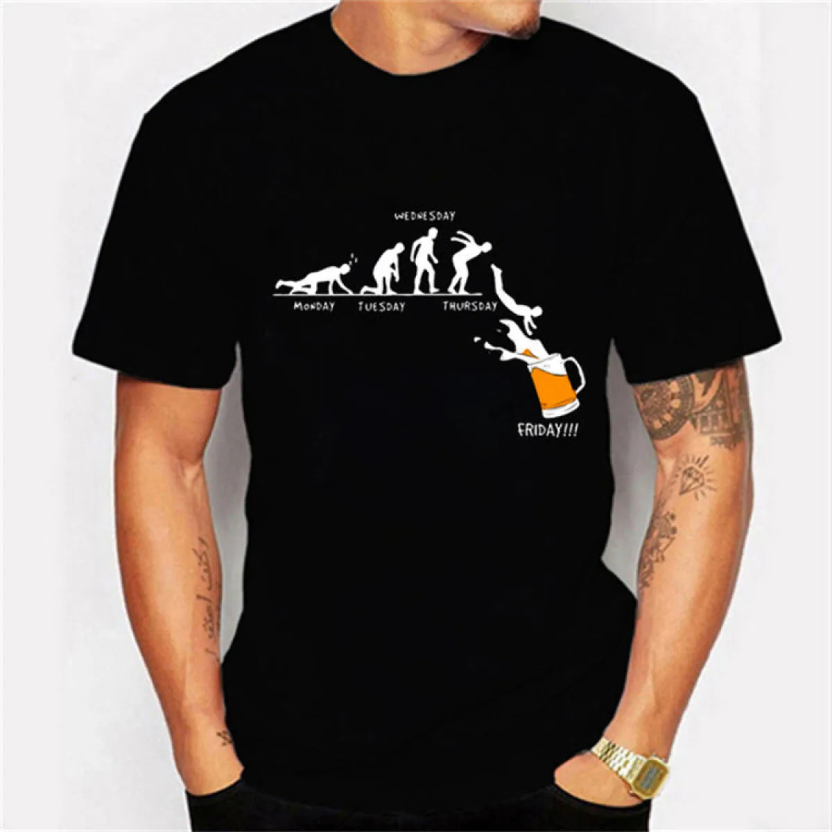 Hip-Hop Streetwear Beer Graphic T-Shirt