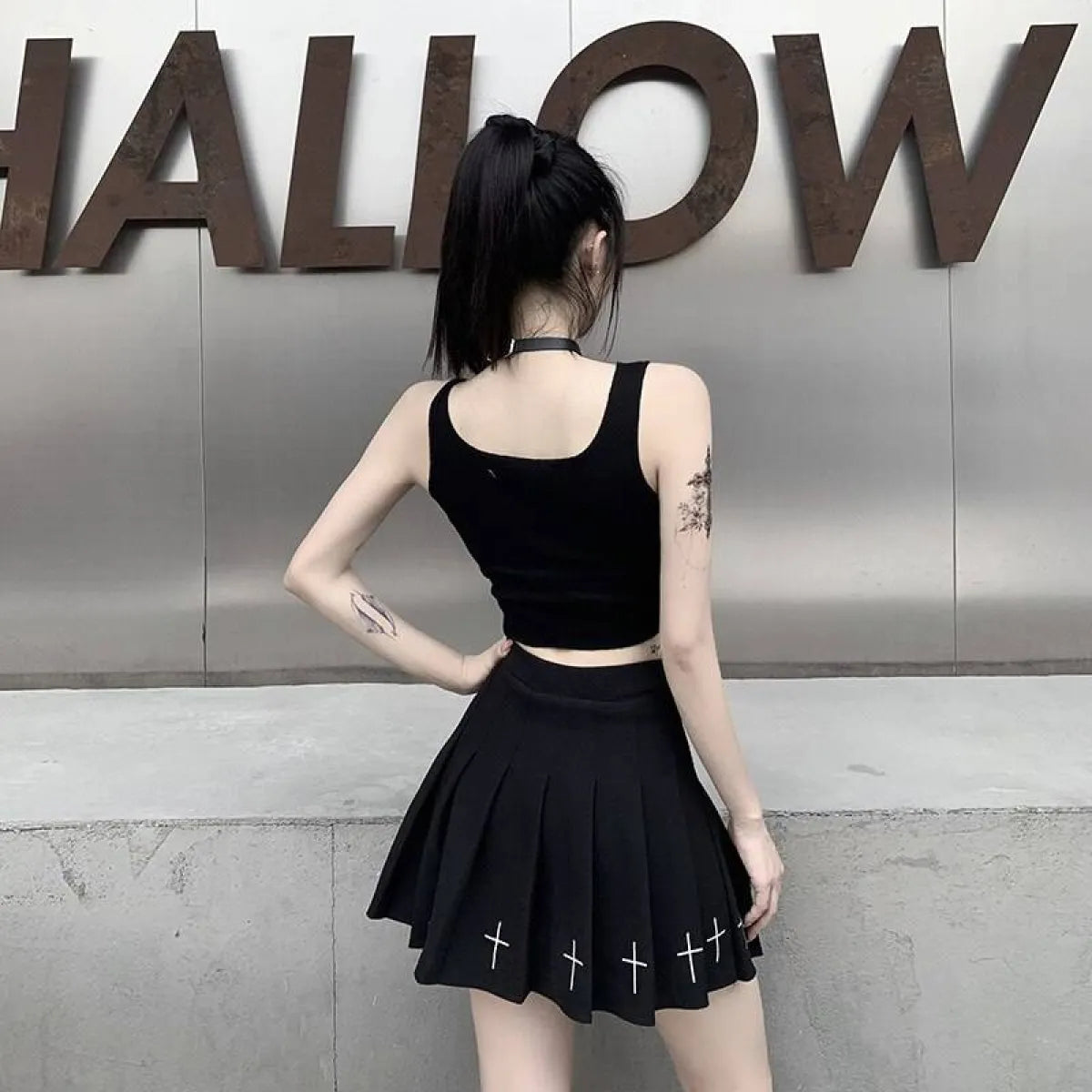 Streetwear Punk Style Crop Top