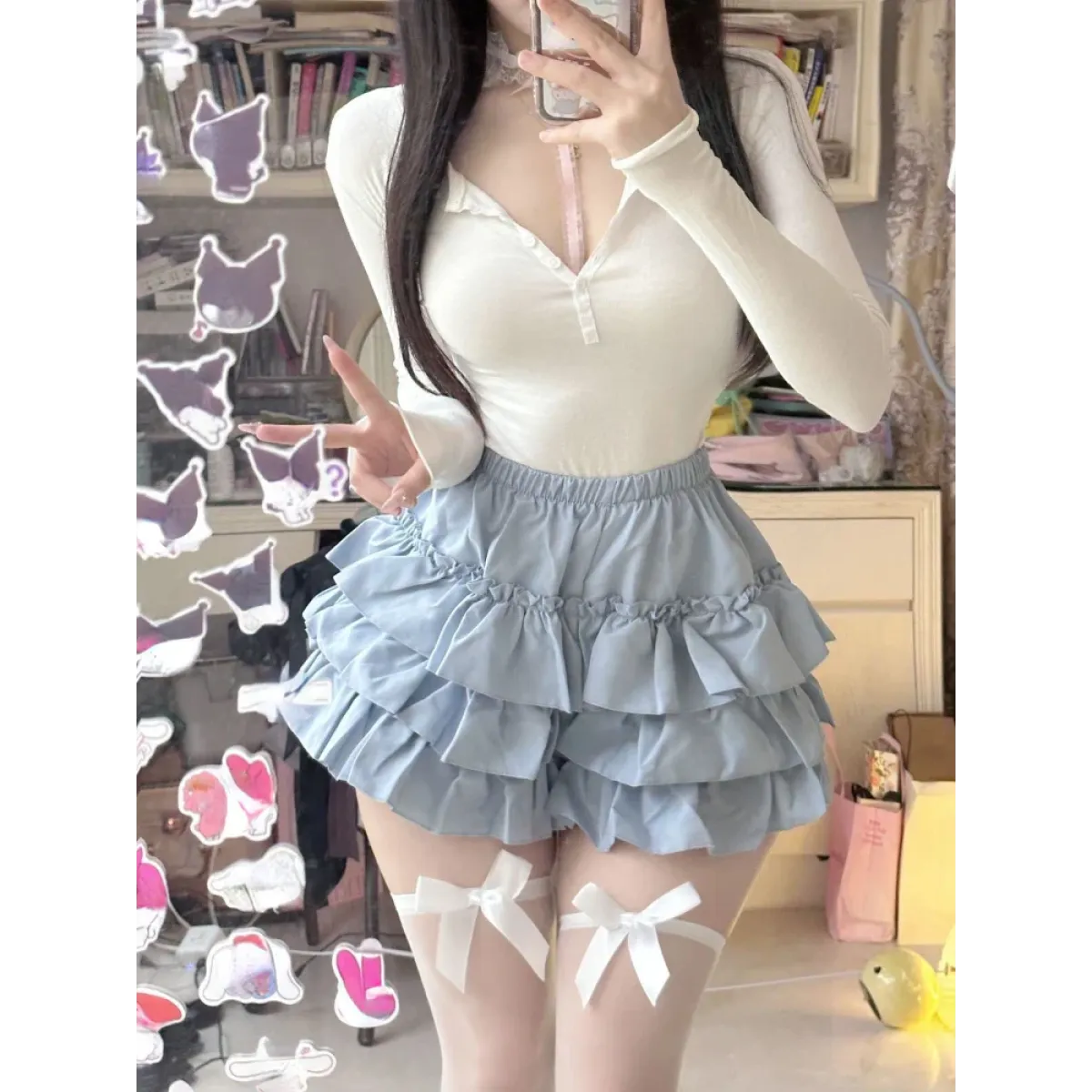 Ruffle Mini Skirt – Kawaii Sweet Lolita Y2K Aesthetic