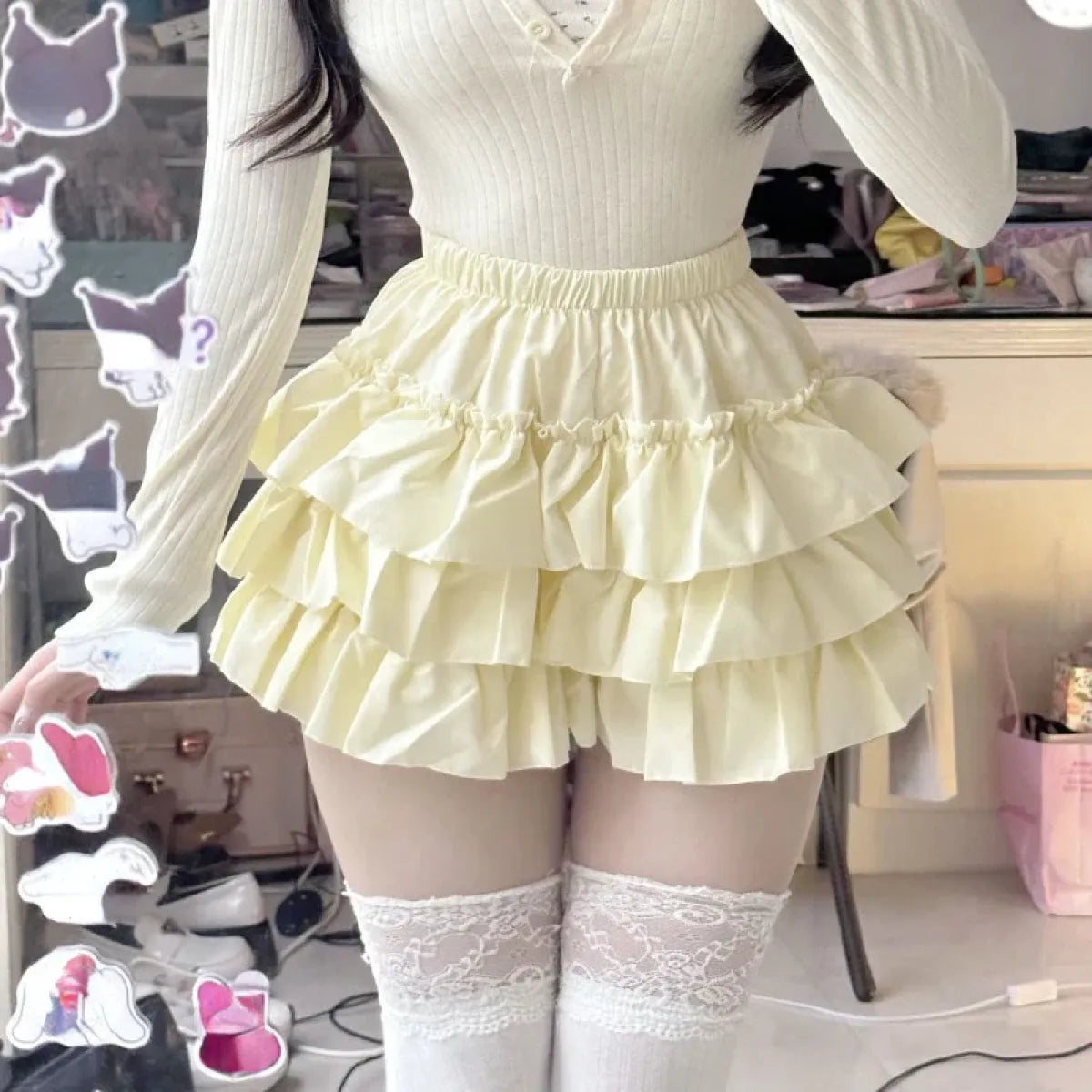 Ruffle Mini Skirt – Kawaii Sweet Lolita Y2K Aesthetic