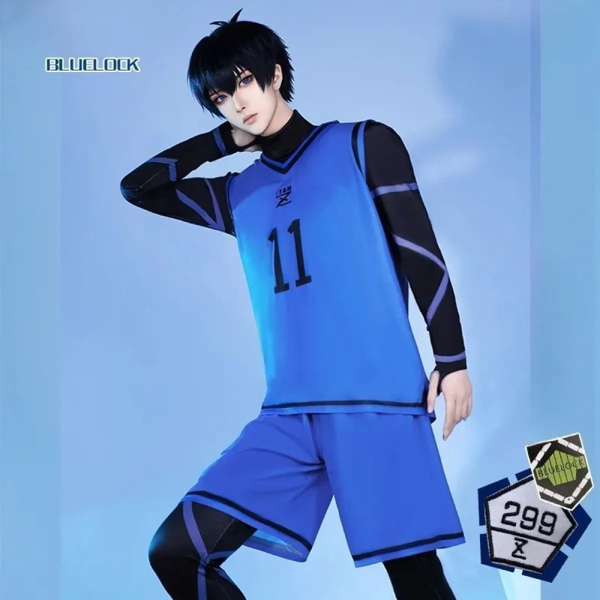 Lock Isagi Yoichi Cosplay Set β Anime Sports Jersey & Jumpsuit