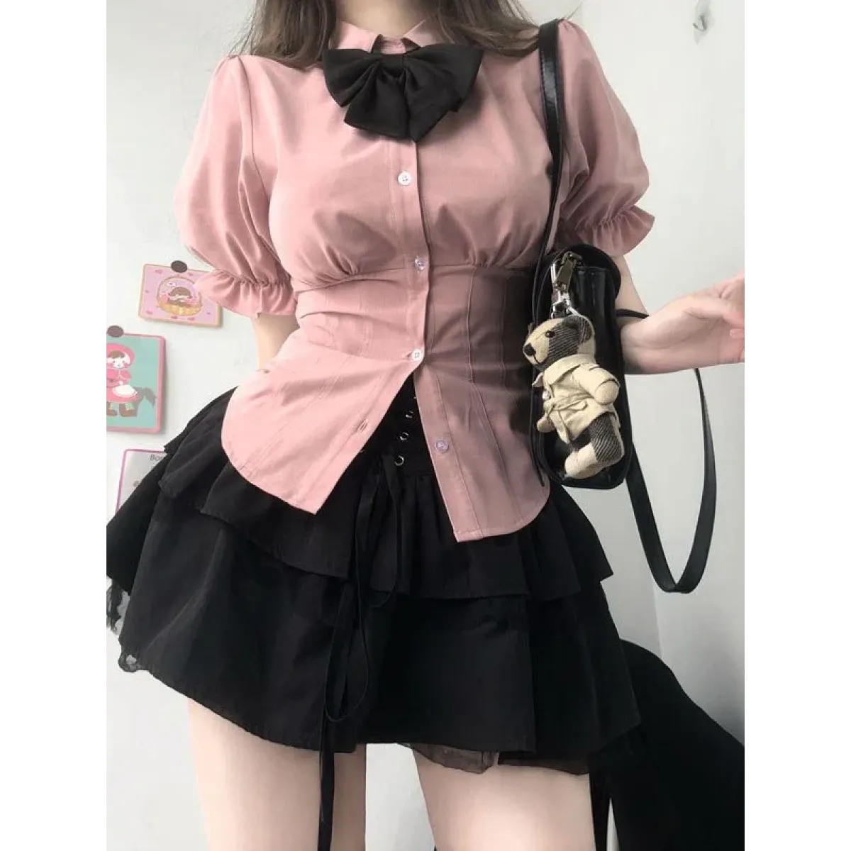 Sexy White Korean Fashion Blouse - Harajuku Chic Slim Top