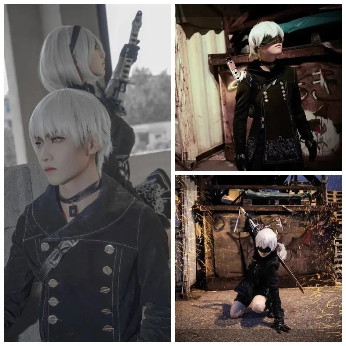 NieR: Automata 9S & 2B Cosplay Costume with Wig and Accessories