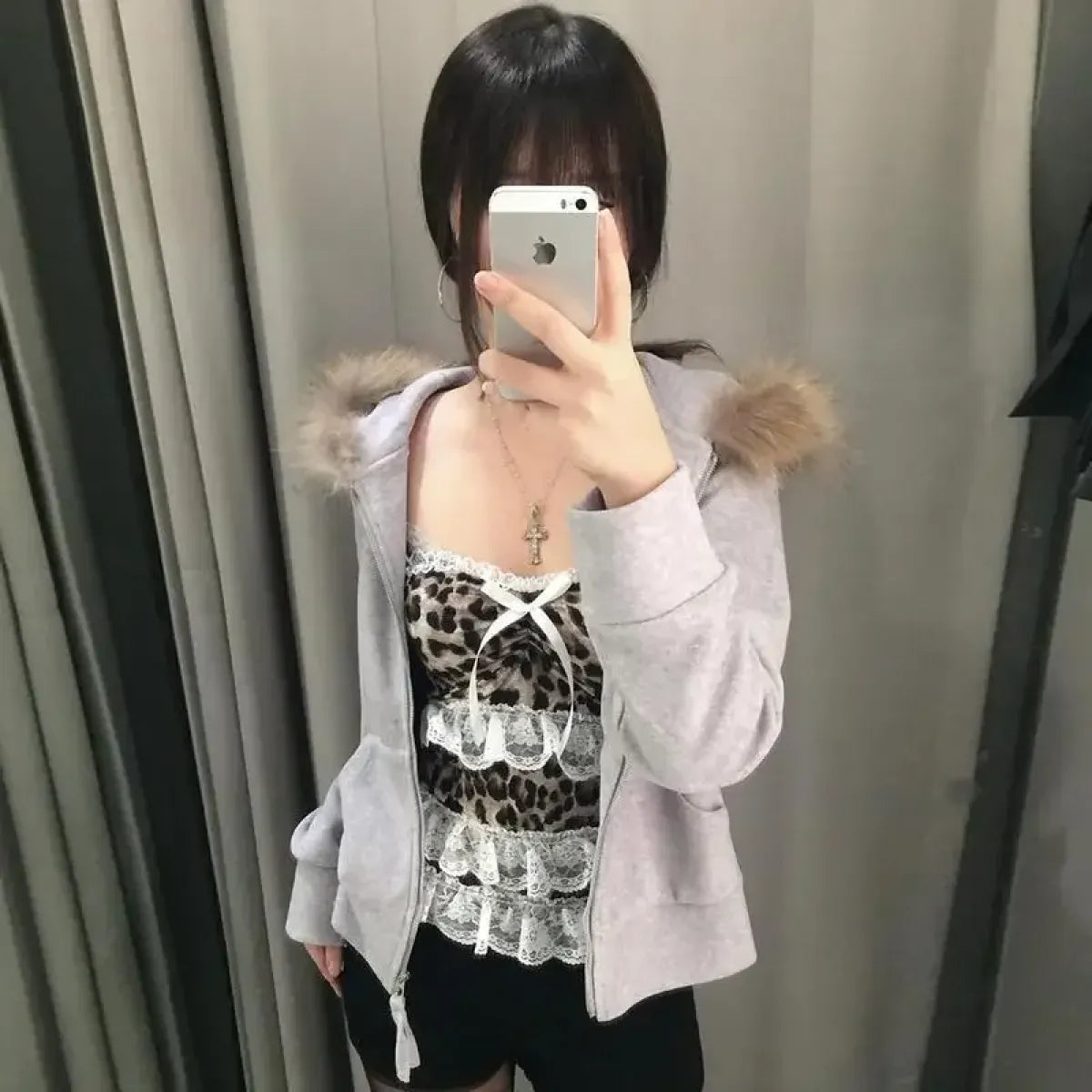 Leopard Print Lace Ruffle Tank Top – Y2K Coquette Cropped Camisole