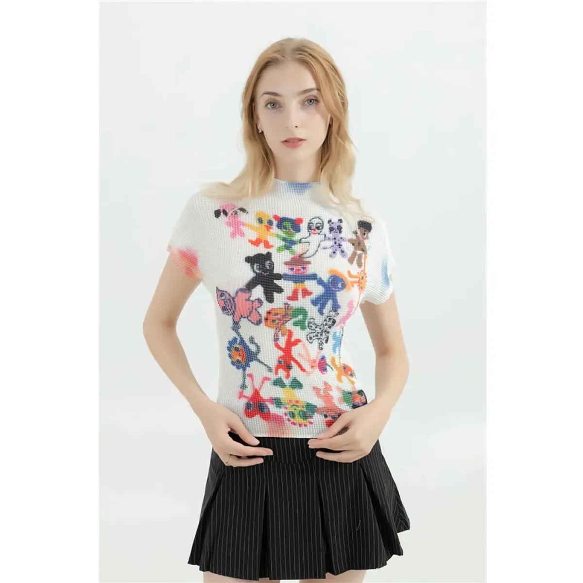 Y2K Graphic Print Women's T-Shirt - Harajuku Korean Fashion O-Neck Tee