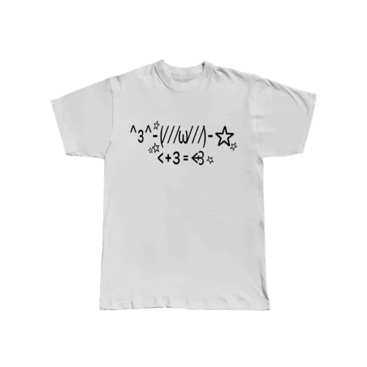 Kawaii Emoticon T-Shirt – Y2K Harajuku Grunge Tee