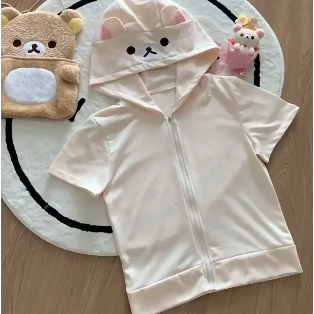 Y2K Harajuku Kawaii Hoodie – Sweet Soft Girl Zipper Cartoon Jacket