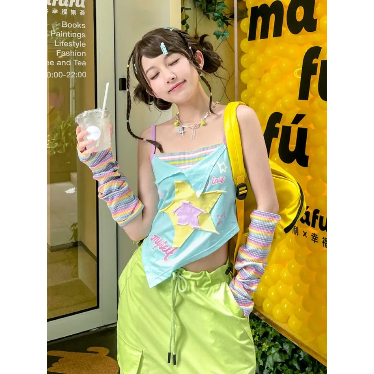 Y2K Patchwork Tees - Harajuku Kawaii Slim Tanks