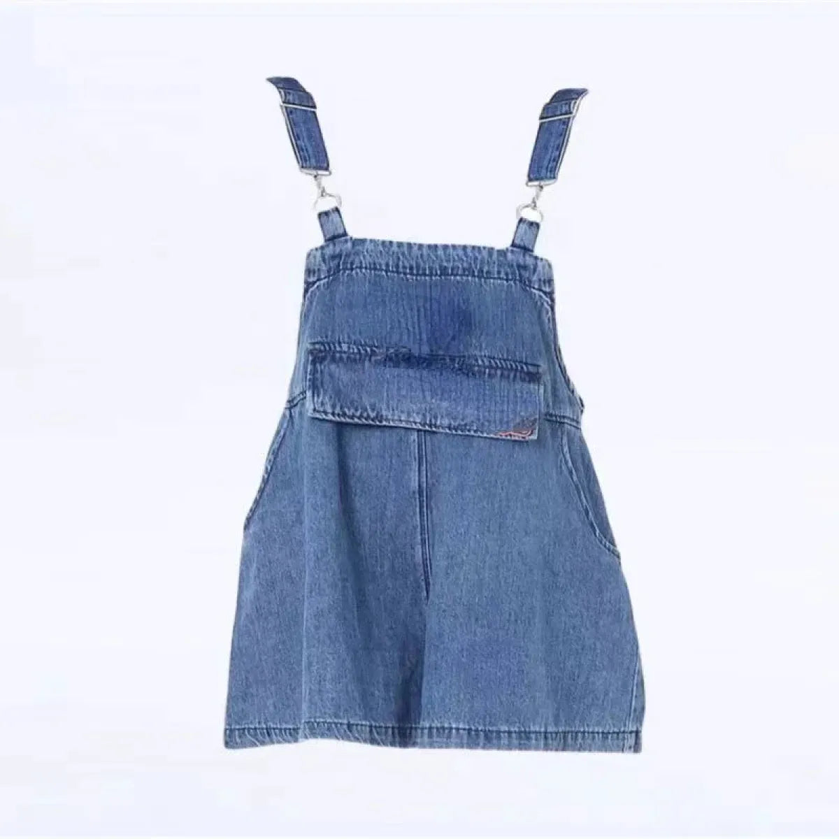 Kawaii Denim Overall Dress – Y2K Vintage Japanese Style