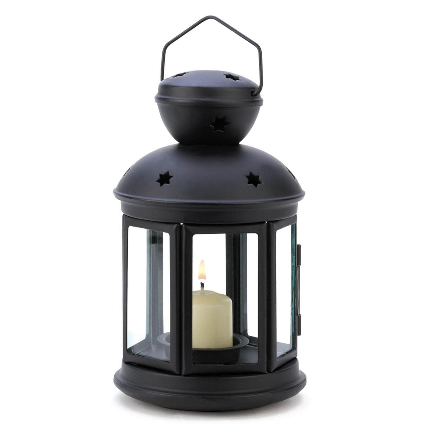 black colonial candle lantern