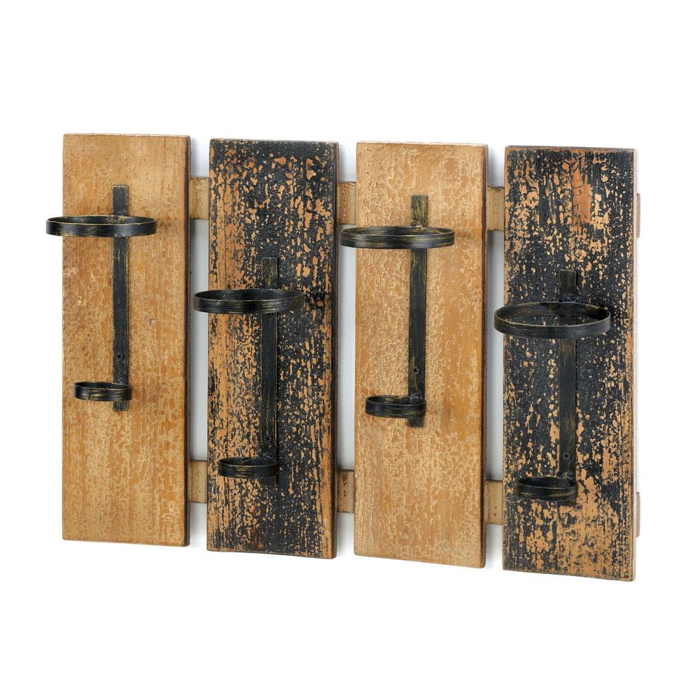 RUSTIC WINE WALL RACK