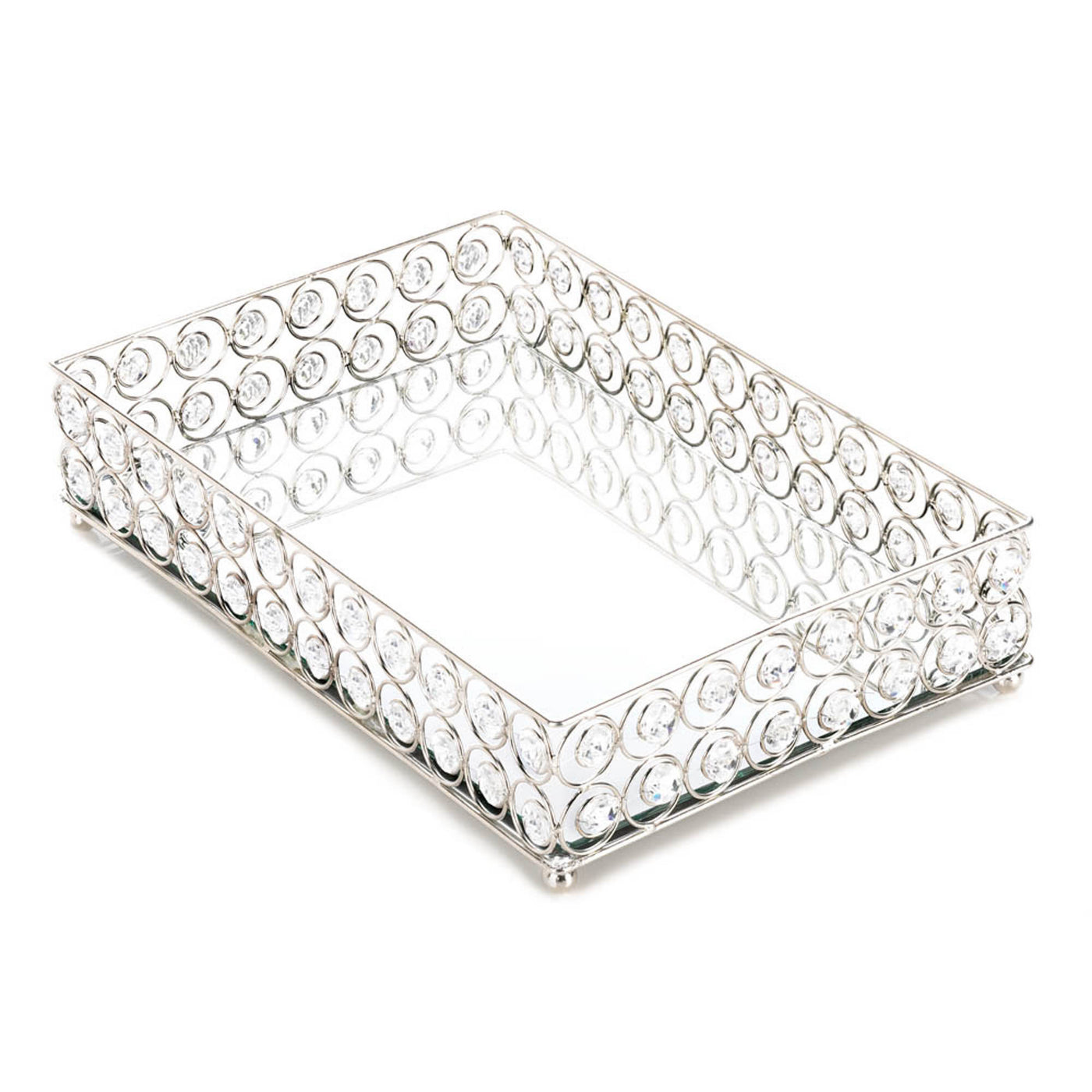 SHIMMER RECTANGULAR JEWELED TRAY