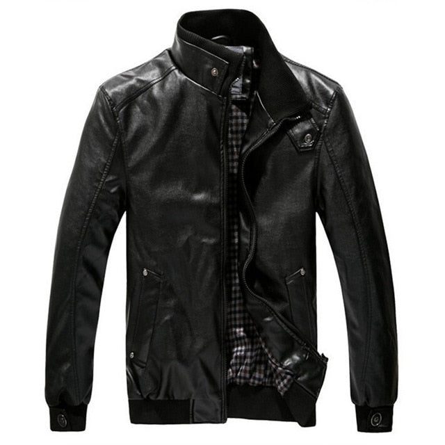 Men's Leather Jacket Biker Jackets Motorcycle