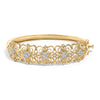 14K Gold 1.00 Cttw Diamond Vintage Inspired Floral Bangle Bracelet (H-I Color, SI1-SI2 Clarity) - 7.75" Inches