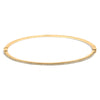 14K Yellow Gold 1/3 Cttw Diamond Half Eternity Bangle Bracelet (I-J Color, I2-I3 Clarity) - 7.75" Inches