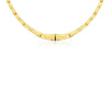 14K Yellow Gold Necklace with Graduated Greek Meander Motif Links