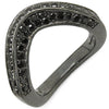 1.02 Carat Genuine Black Diamond .925 Sterling Silver Ring