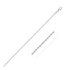 10k White Gold Solid Diamond Cut Rope Chain 1.5mm