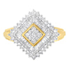 10K Yellow Gold Diamond Ballerina Ring (1 Cttw, I-J Color, I1-I2 Clarity) - Size 7