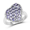 1.63 Carat Genuine Tanzanite .925 Sterling Silver Ring