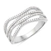 0.46 Carat Genuine White Diamond 14K White Gold Ring (F-G Color, SI Clarity)