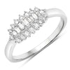 0.37 Carat Genuine White Diamond 14K White Gold Ring (E-F Color, VS-SI Clarity)